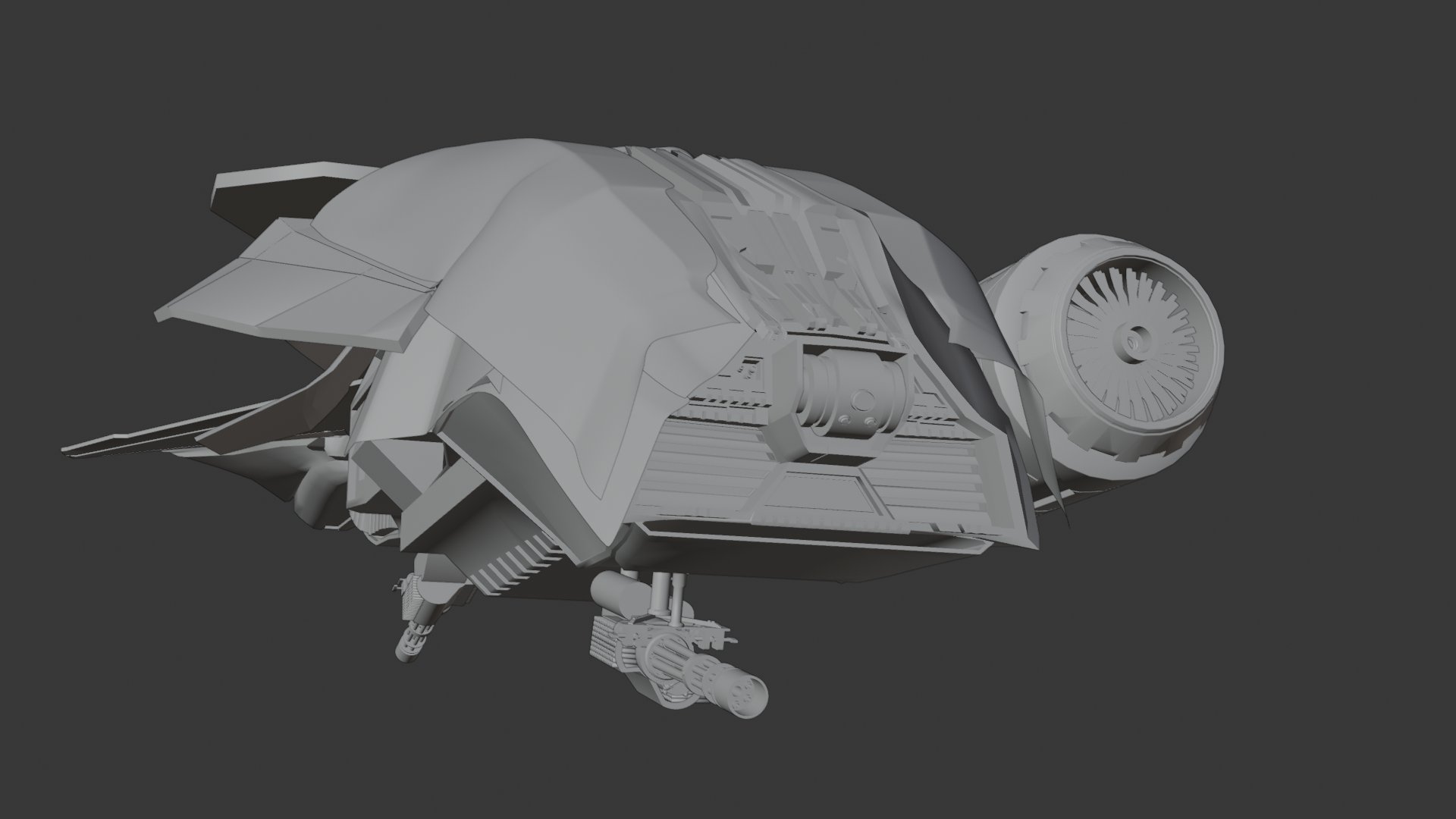 HK Aircraft — clay render