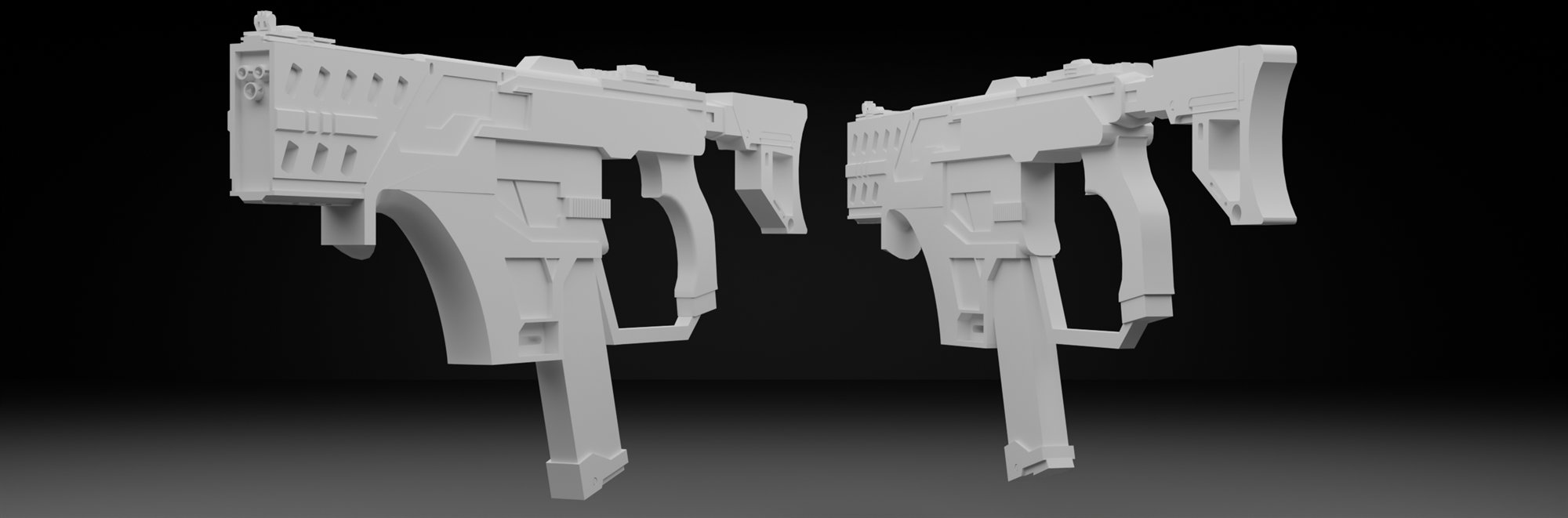 Sci-Fi Weapon — guard weapon presentation render