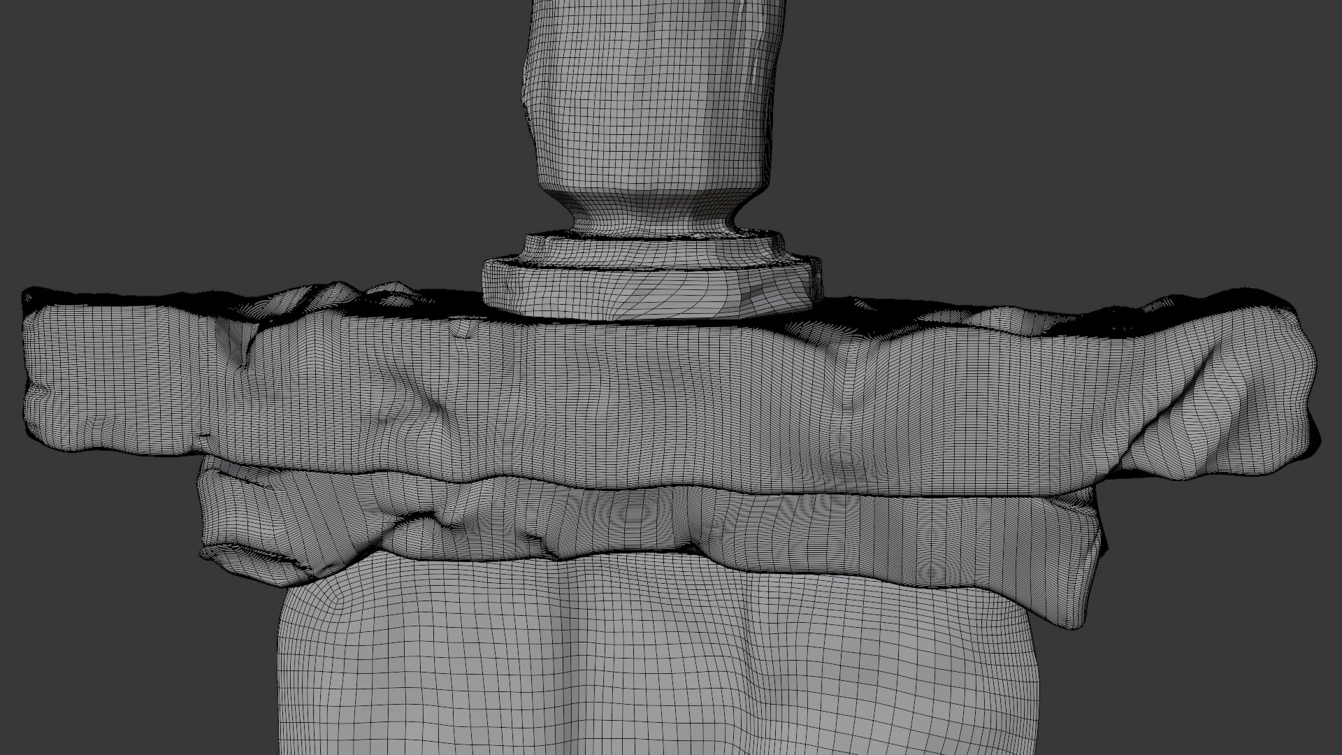 Stone Sword — low poly render