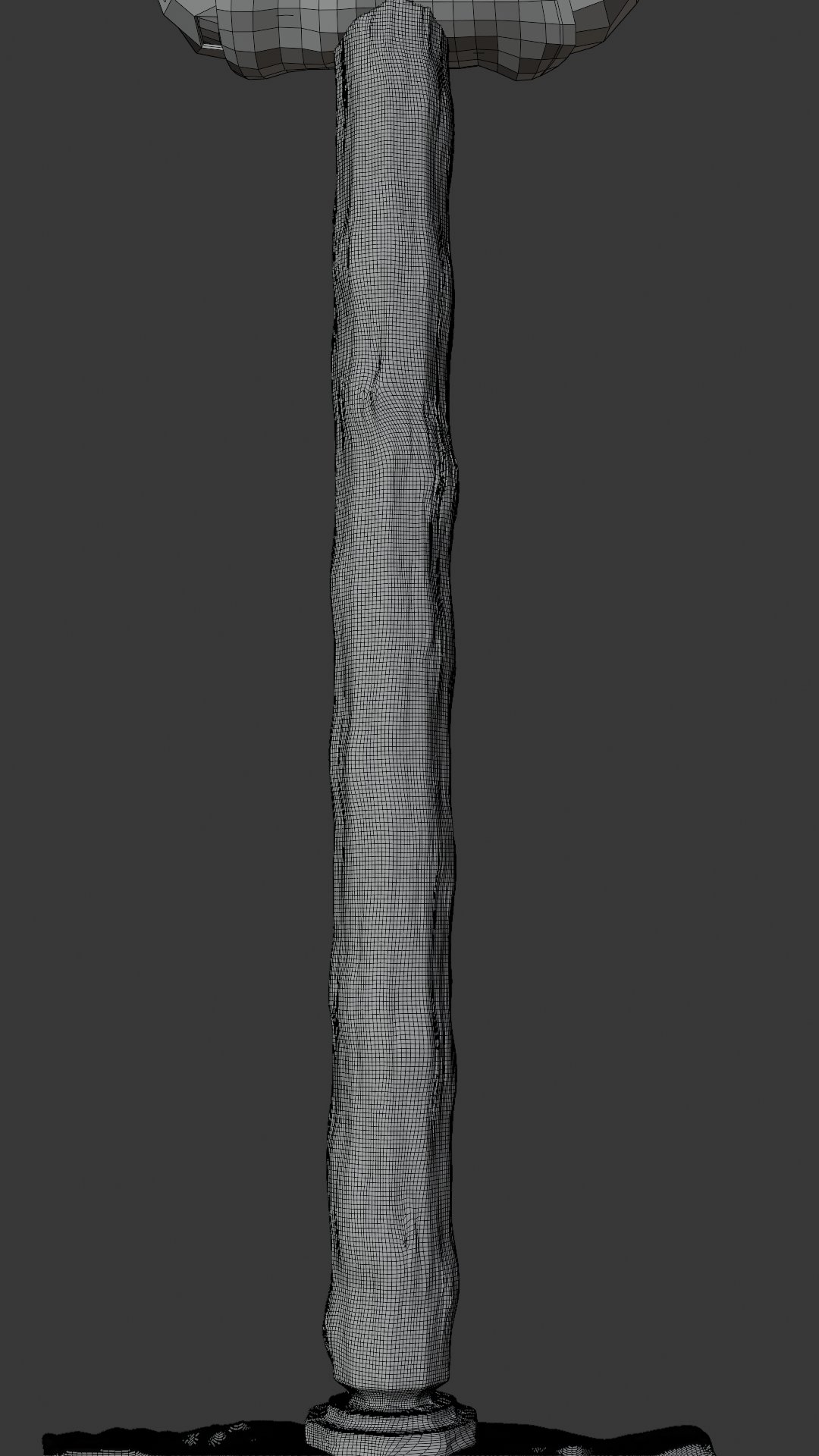 Stone Sword — low poly render
