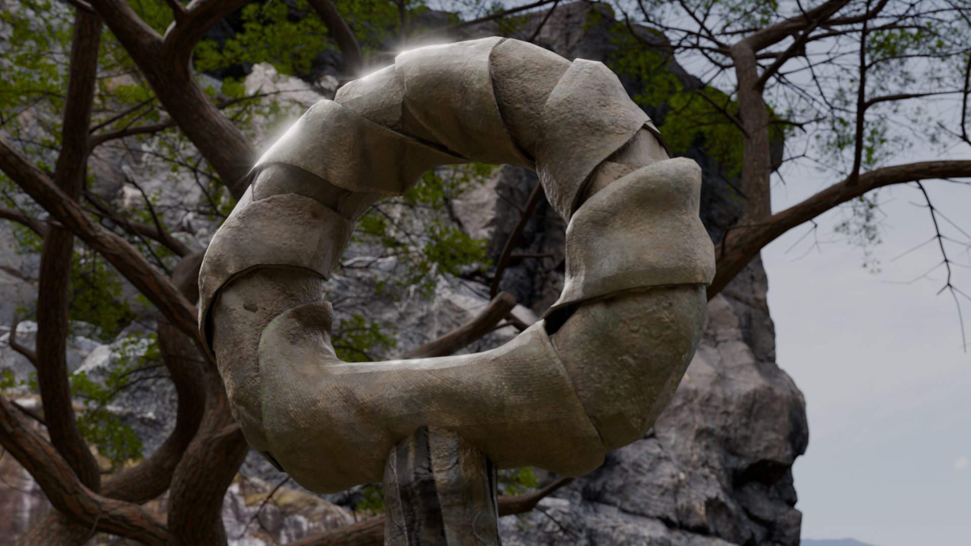 Stone Sword — textured render