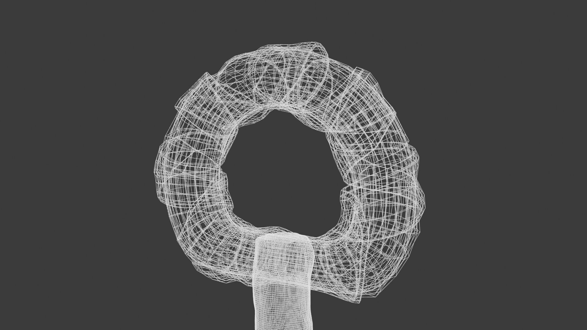 Stone Sword — wireframe topology