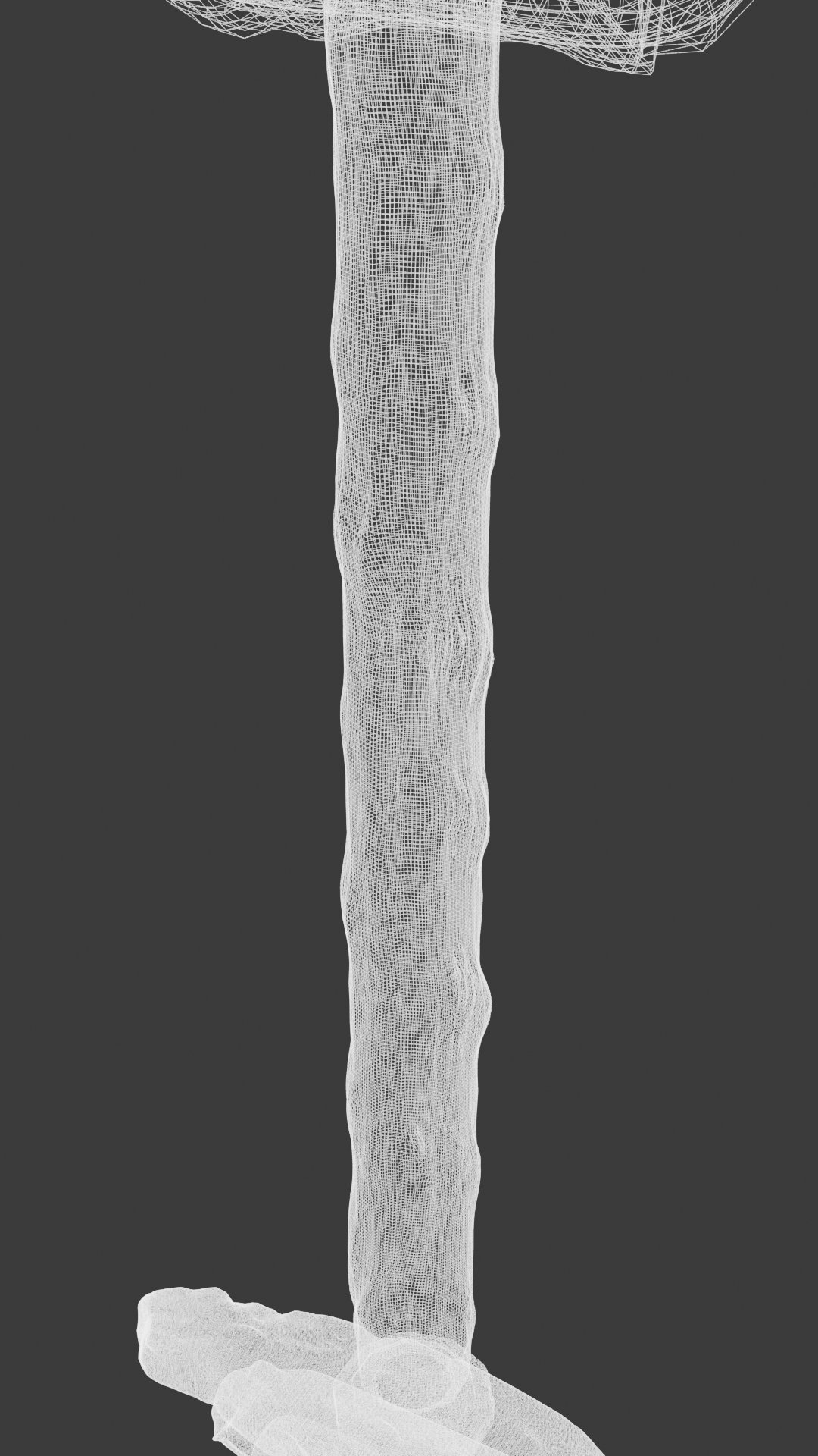 Stone Sword — wireframe topology