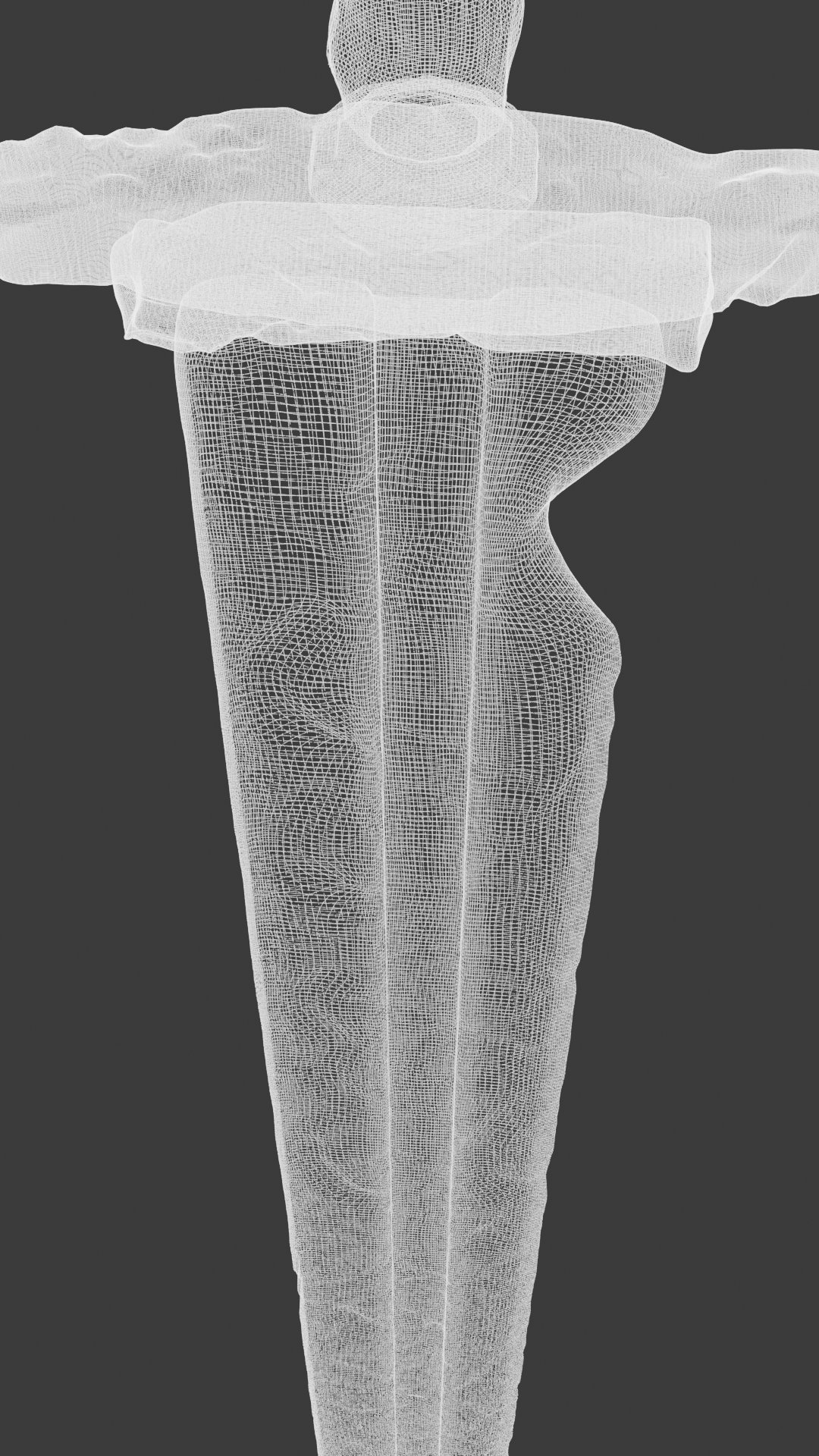 Stone Sword — wireframe topology