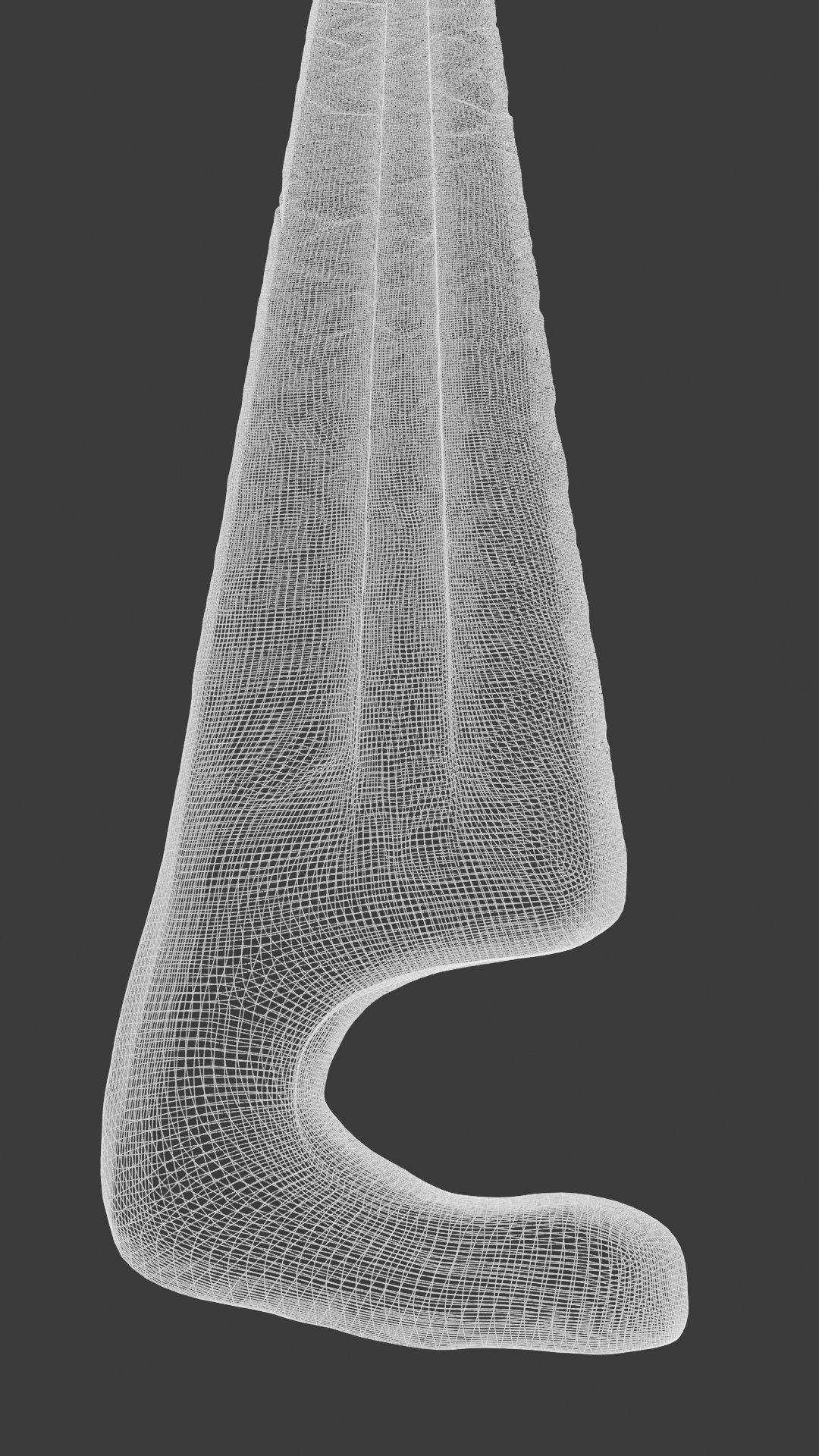 Stone Sword — wireframe topology