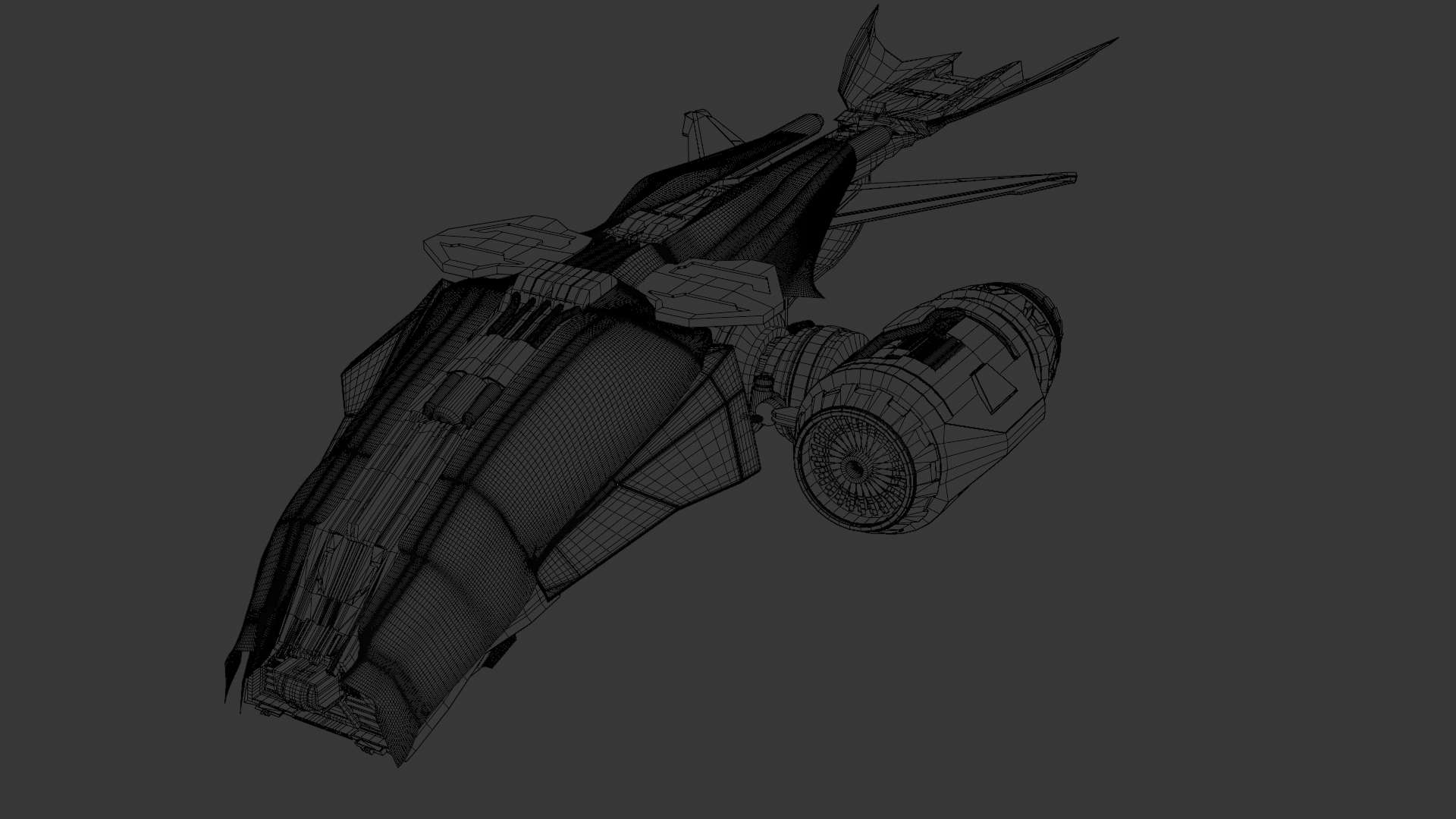 HK Aerial — wireframe topology