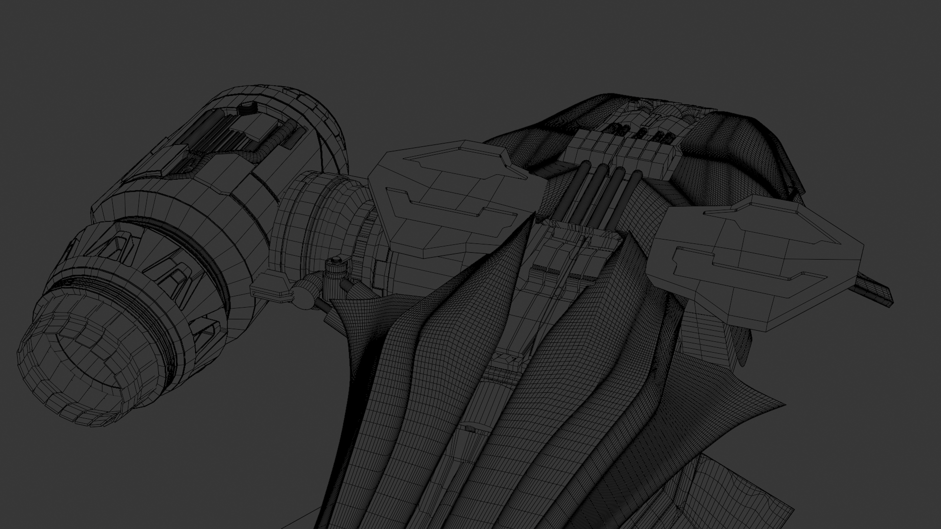 HK Aerial — wireframe topology