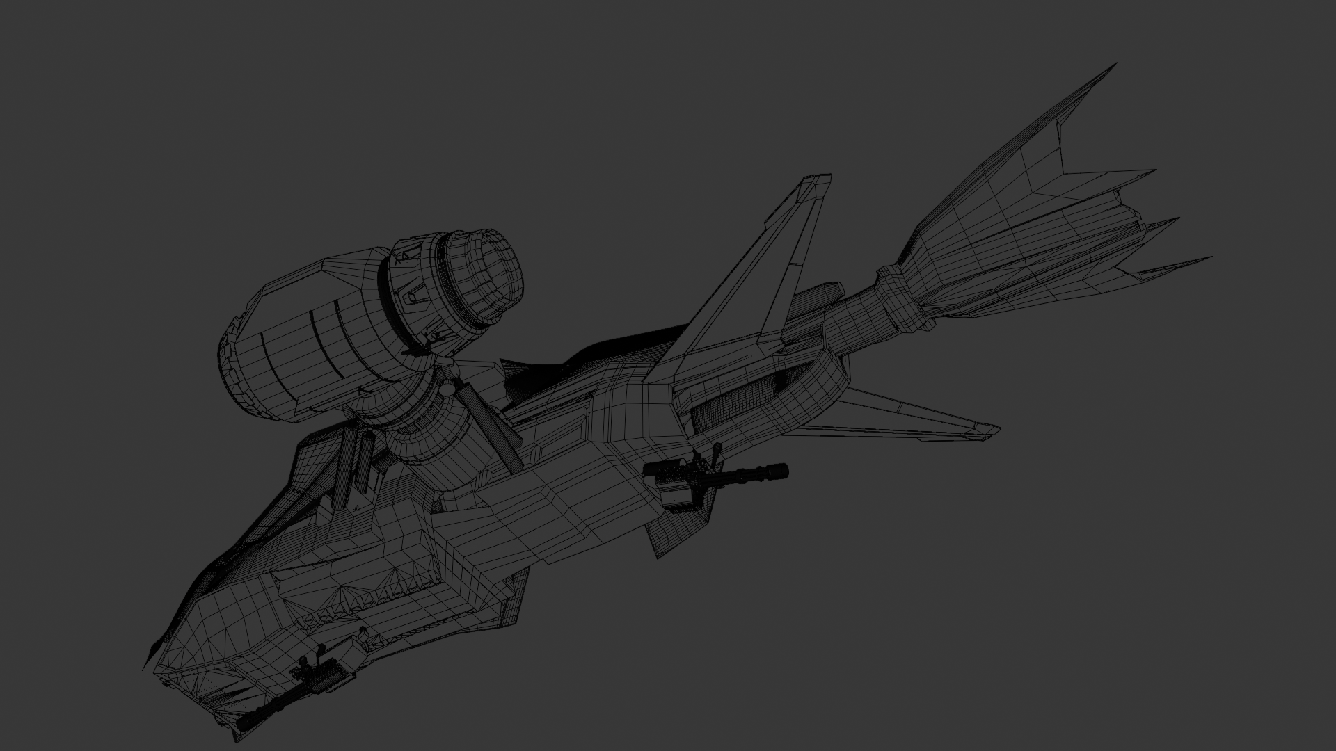 HK Aerial — wireframe topology
